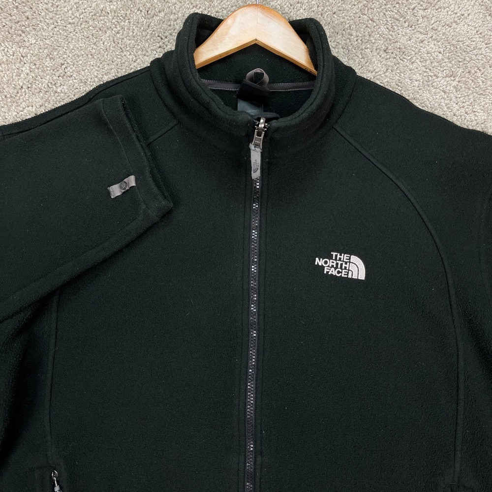 The North Face Jacket Mens Large Black Long Sleeve Full Zip Fleece Performance